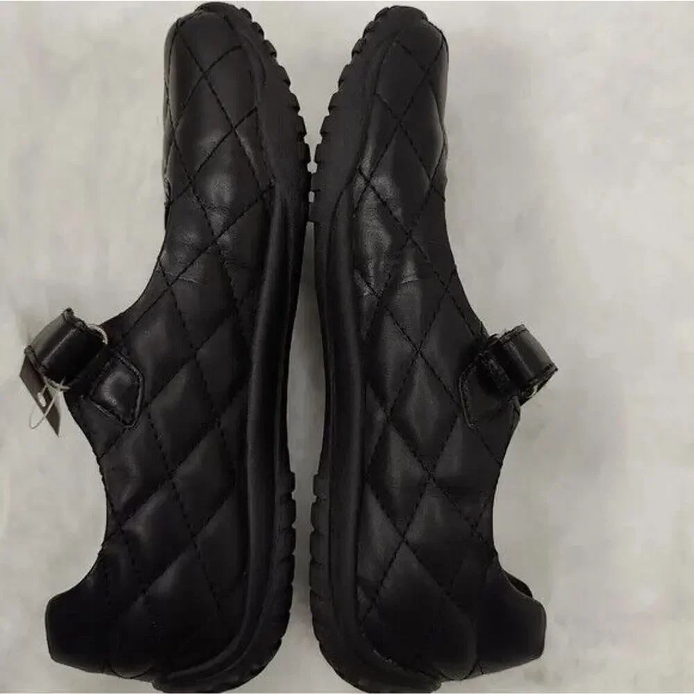 Black Leather Mary Jane Shoes Sz 4Y